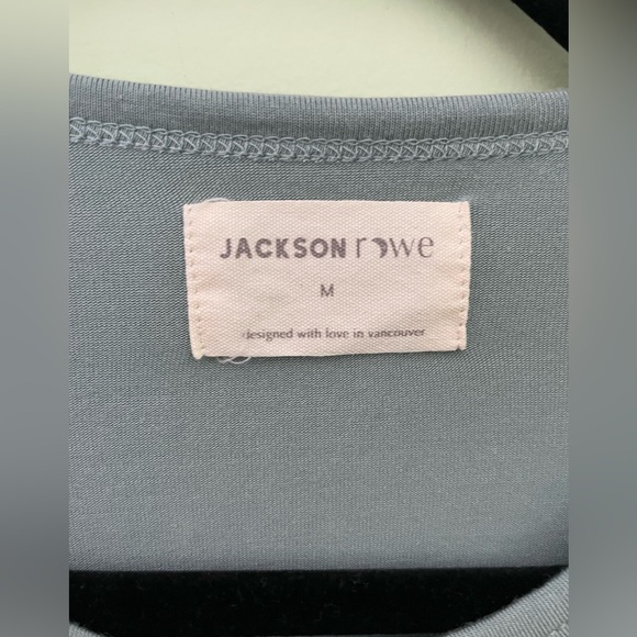 Womens Jackson Rowe Rosebud Long Sleeve Tee Shirt in Eucalyptus Color Medium - Picture 4 of 8